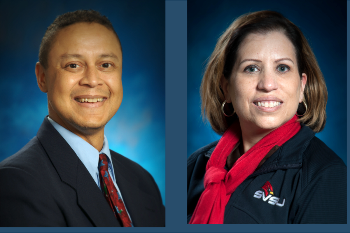 portraits of two people